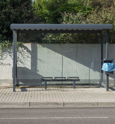 Unterstellhäuschen an Bushaltestellen